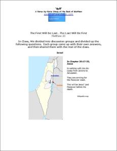 Click here to view or download Matthew Chapter 20