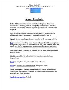 Click here to view or download this Introduction to the Minor Prophets